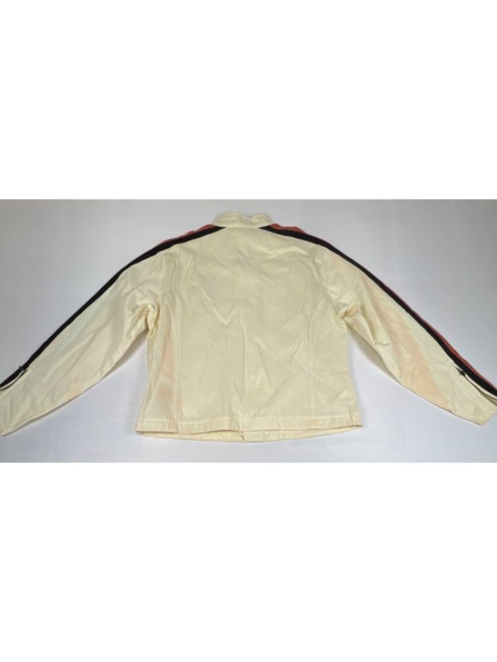 Harley Davidson Women L Vintage Y2K Cream Racing Jacket An American Legend Mesh - Picture 2 of 13